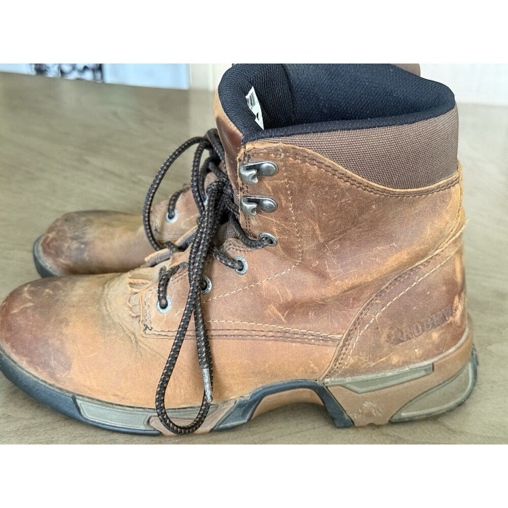 ROCKY Aztec RKK0137 Womens 9M 6" work boot brown lace up